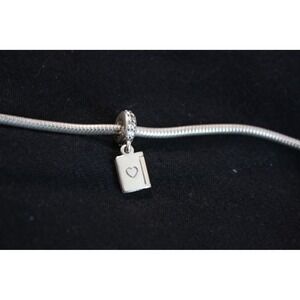 Pandora Happy Birthday Greeting Card Book Charm Womens OS Silver Cubic Zirconia